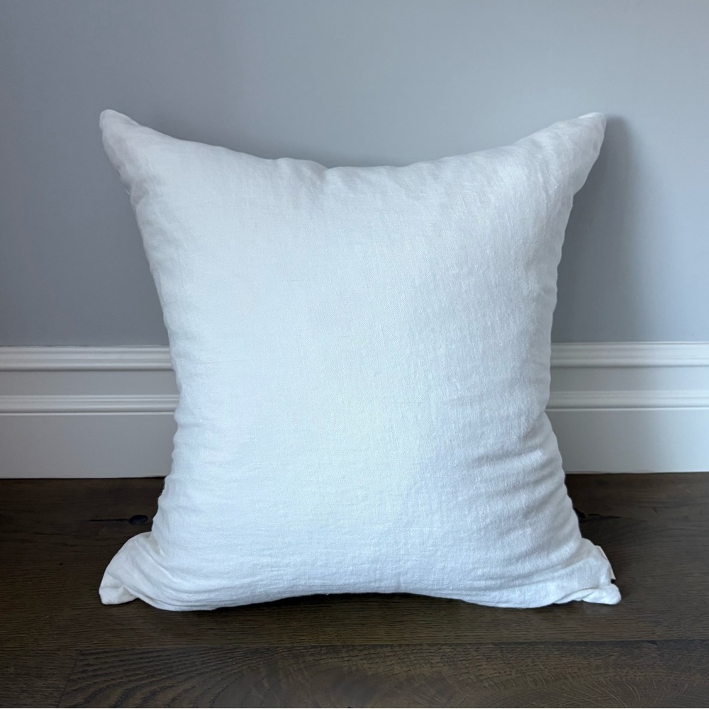 Indaba White Linen Pillow